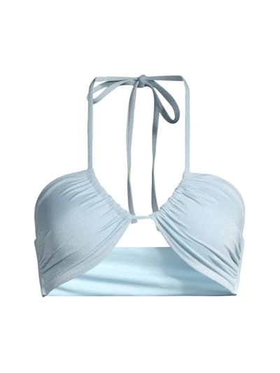 Shop L*space Women's Dawn Bandeau Bikini Top In Sky Blue