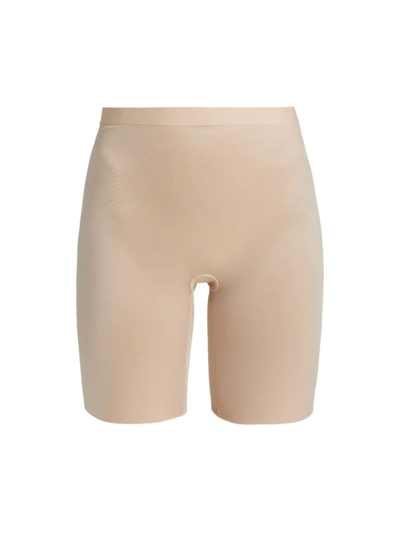 Shop Spanx Women's Thinstincts 2.0 Mid-thigh Shorts In Champagne Beige