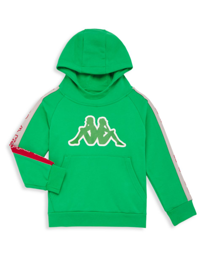 Shop Kappa Little Kid's & Kid's Logo Tape Dapet Hoodie In Green