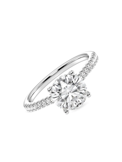 Shop Saks Fifth Avenue Women's 14k White Gold & 2.25 Tcw Lab-grown Diamond Engagement Ring