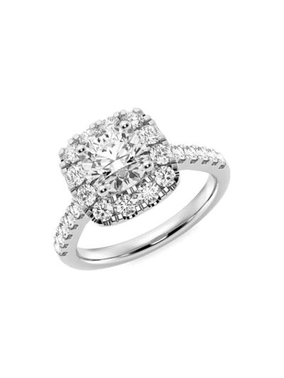 Shop Saks Fifth Avenue Women's 14k White Gold & 2.55 Tcw Lab-grown Diamond Cushion Engagement Ring