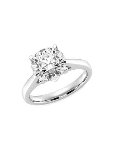 Shop Saks Fifth Avenue Women's 14k White Gold & 3 Tcw Lab-grown Diamond Solitaire Engagement Ring