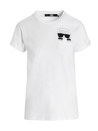Shop Karl Lagerfeld Ikonik Karl Pocket Crewneck T-shirt
