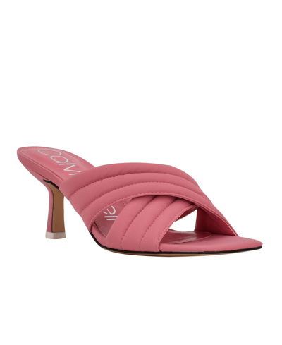 Shop Calvin Klein Women's Fire Criss-cross Strap Dress Sandals Women's Shoes In Pink
