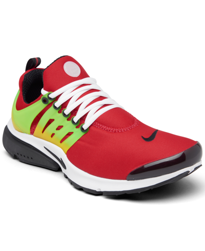 Shop Nike Men's Air Presto Casual Sneakers From Finish Line In University Red/black/your