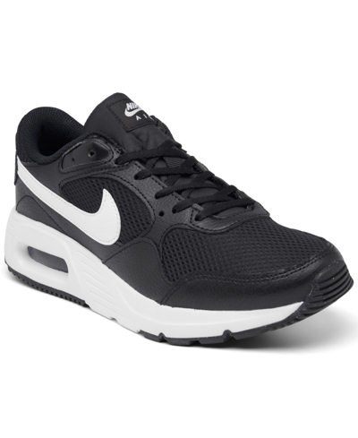 Shop Nike Women's Air Max Sc Casual Sneakers From Finish Line In Black/white