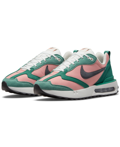 Shop Nike Women's Air Max Dawn Casual Sneakers From Finish Line In Rust Pink/iron Gray