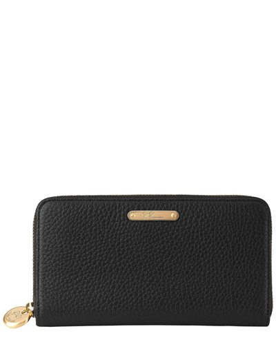 Shop Gigi New York Women's Large Zip Around Wallet In Black - Full Grain Leather
