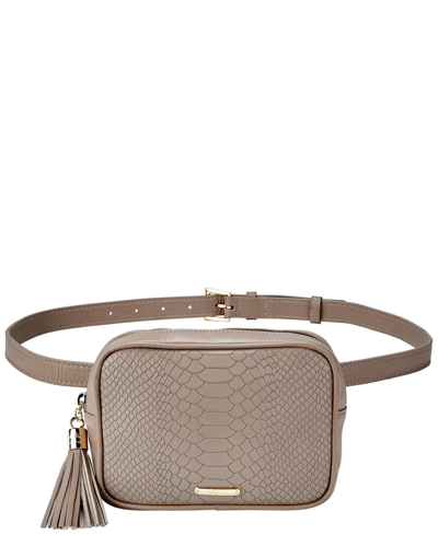 Shop Gigi New York Women's Kylie Leather Belt Bag In Stone