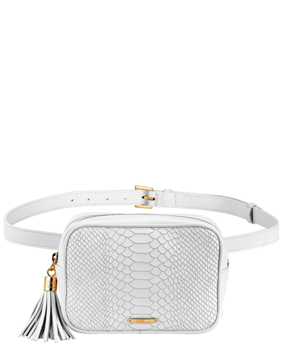 Shop Gigi New York Women's Kylie Leather Belt Bag In White