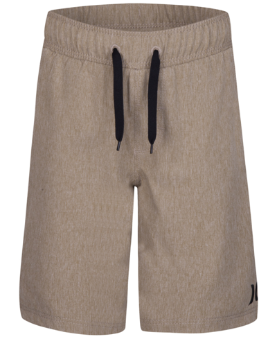 Shop Hurley Little Boys Stretch Hybrid Pull-on Drawstring Shorts In Khaki