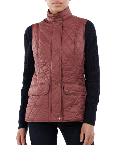 Shop Barbour Otterburn Quilted Vest In Dewberry