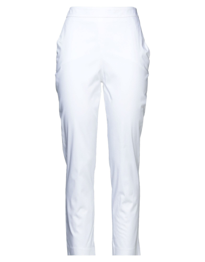 Shop Hanita Woman Pants White Size 8 Cotton, Elastane