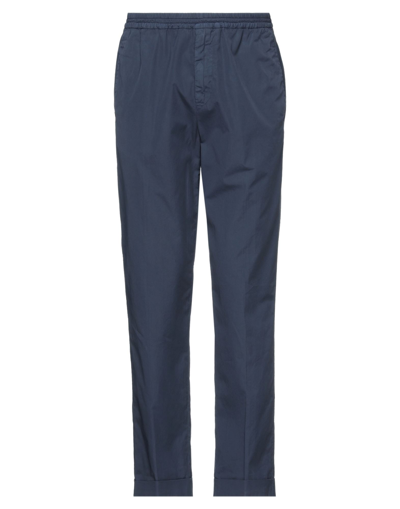 Shop Mauro Grifoni Man Pants Midnight Blue Size 36 Cotton