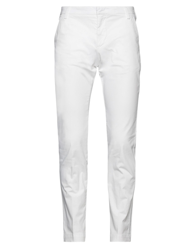 Shop Entre Amis Man Pants White Size 36 Cotton, Elastane
