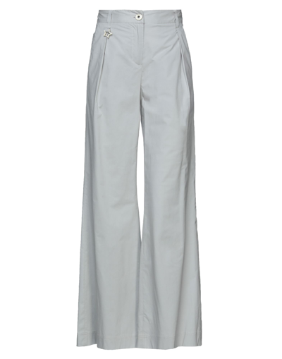 Shop Lorena Antoniazzi Woman Pants Grey Size 2 Cotton, Elastane