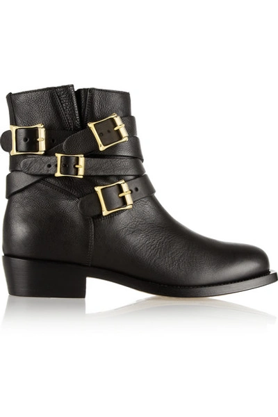 Shop Rupert Sanderson Parnassus Leather Biker Boots In Black