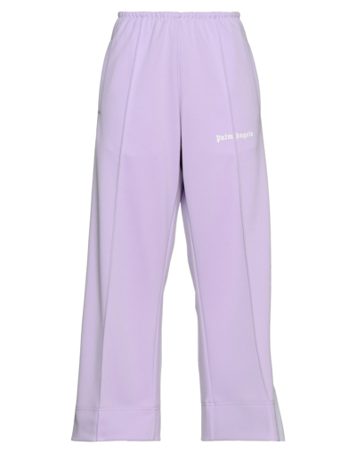 Shop Palm Angels Woman Pants Lilac Size 6 Polyester In Purple