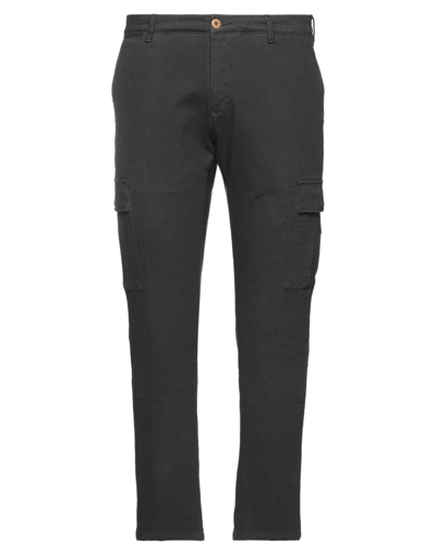 Shop Tela Genova Man Pants Lead Size 35 Cotton, Elastane In Grey