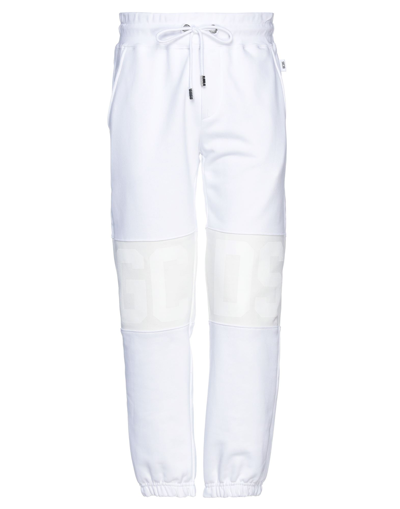 Shop Gcds Man Pants White Size Xxl Cotton