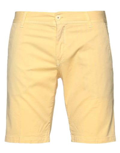 Shop Martin Zelo Man Shorts & Bermuda Shorts Light Yellow Size 28 Cotton, Elastane