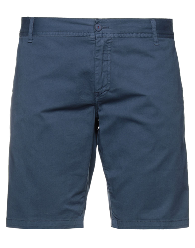 Shop Martin Zelo Man Shorts & Bermuda Shorts Slate Blue Size 40 Cotton, Elastane