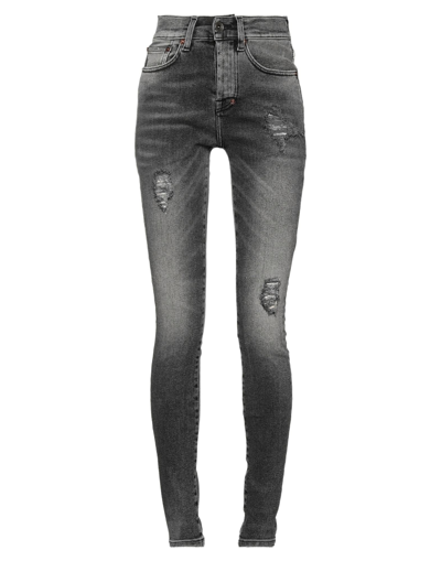 Shop Prps Woman Jeans Steel Grey Size 31 Cotton, Pes - Polyethersulfone, Elastane