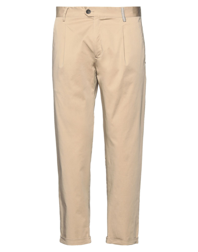 Shop Koon Man Pants Beige Size 36 Cotton, Elastane