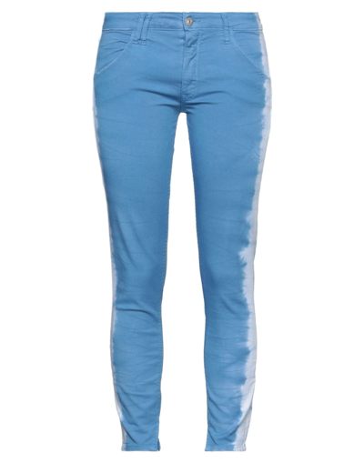 Shop Cycle Woman Pants Pastel Blue Size 29 Cotton, Elastane