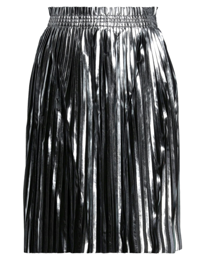 Shop Mm6 Maison Margiela Woman Midi Skirt Silver Size 6 Polyester