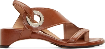 Shop Maison Margiela Brown Grommet Sandals