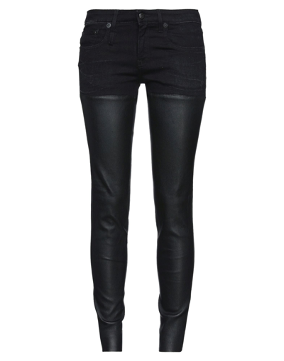 Shop R13 Woman Jeans Black Size 25 Cotton, Polyamide, Elastane, Bovine Leather
