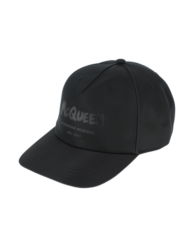 Shop Alexander Mcqueen Man Hat Black Size 7 ¼ Polyester