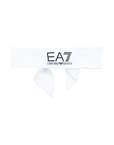 Shop Ea7 Woman Hair Accessory White Size - Polyester, Elastane