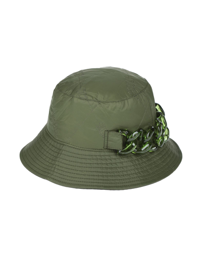 Shop Gcds Man Hat Military Green Size I Cotton, Polyurethane