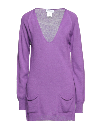 Shop Pianurastudio Woman Sweater Purple Size L Viscose, Wool, Polyamide, Cashmere