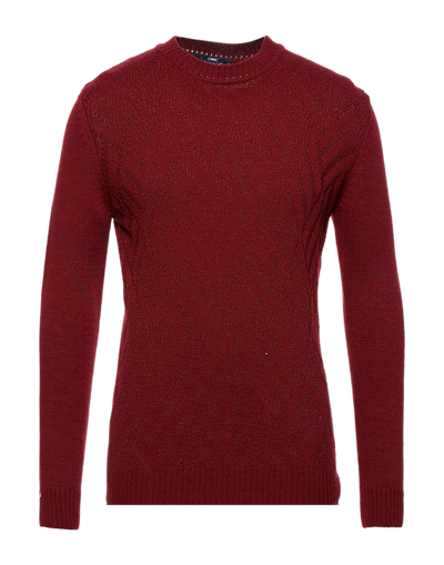 Shop Giulio Corsari Man Sweater Burgundy Size Xxl Acrylic, Wool In Red
