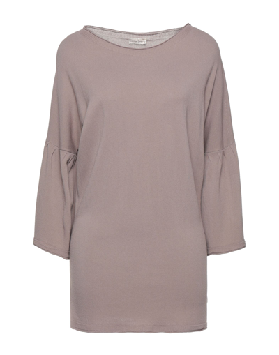 Shop Cashmere Company Woman Sweater Khaki Size 6 Viscose, Nylon, Silk In Beige