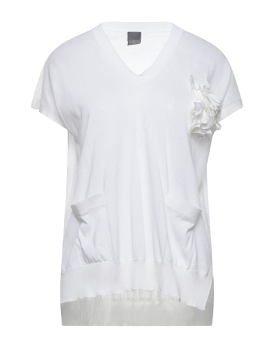 Shop Lorena Antoniazzi Woman Sweater White Size 10 Cotton, Polyester, Viscose