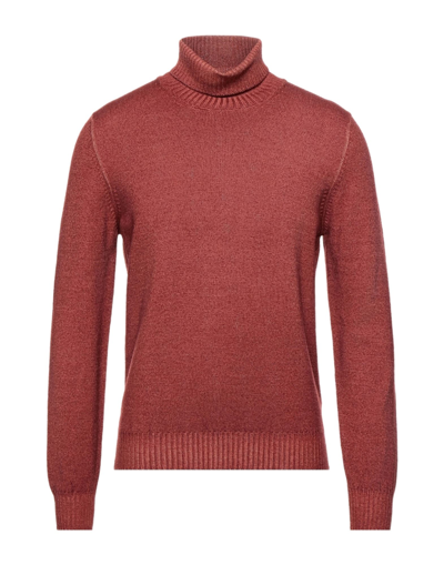 Barba Napoli Turtlenecks In Rust