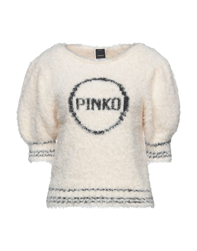 Shop Pinko Woman Sweater Ivory Size S Cotton, Polyamide, Polyester, Metallic Fiber