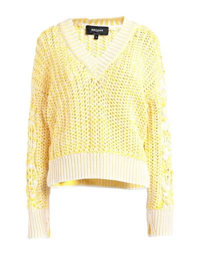 Shop Rochas Woman Sweater Yellow Size L Polyamide