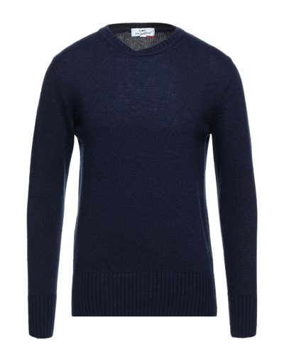 Shop Giulio Corsari Man Sweater Midnight Blue Size M Wool, Viscose, Polyamide, Cashmere