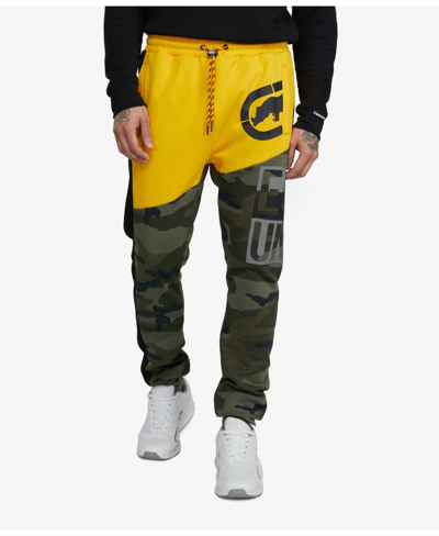Shop Ecko Unltd Men's Big And Tall Made 4 Play Joggers In Yellow Camo