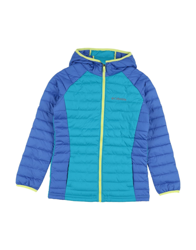 Shop Columbia Girls Powder Lite Hdd Jk-red Lily, Pink Toddler Girl Puffer Turquoise Size 7 Polyester In Blue