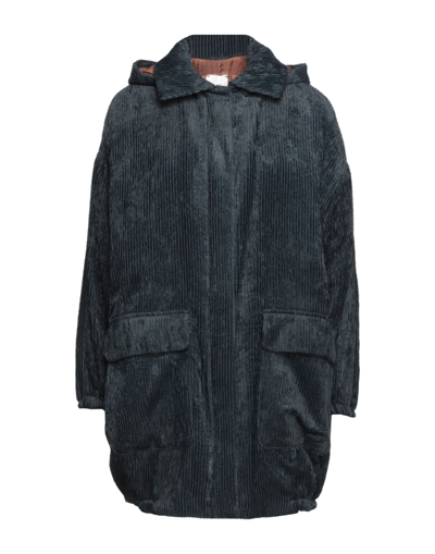 Shop Alysi Coats In Dark Blue