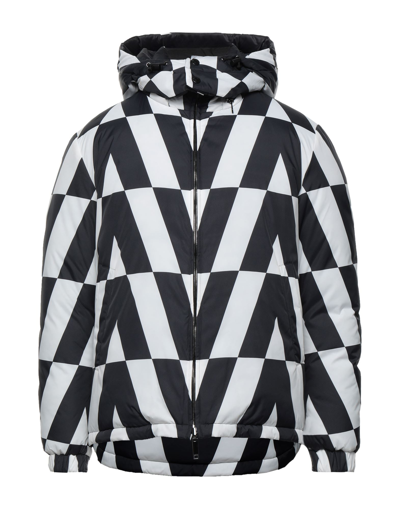 Valentino Reversible Black & White Optical Print Shirt Jacket In White