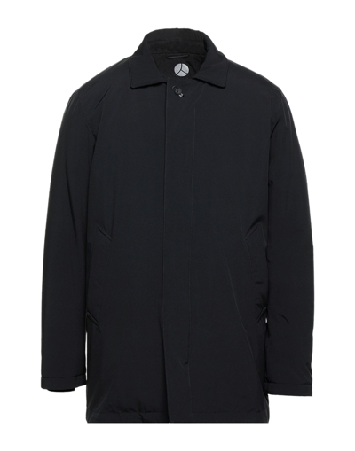 Shop People Of Shibuya Man Coat Black Size 48 Polyester, Elastane