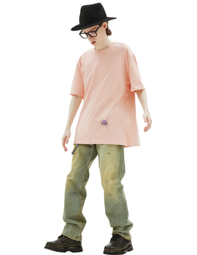 Shop Doublet Vegetable Dyed Rurple Cabbage T-shirt In Pink