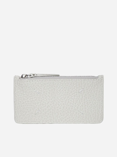 Shop Maison Margiela Logo Leather Card Holder